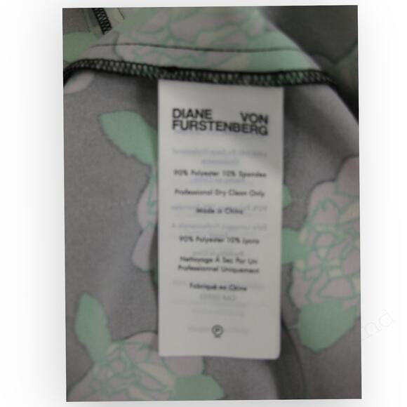 Sz12 DVF DianeVonFurstenberg Elma Floral Cady Midi Wrap Skirt Green - Picture 9 of 16
